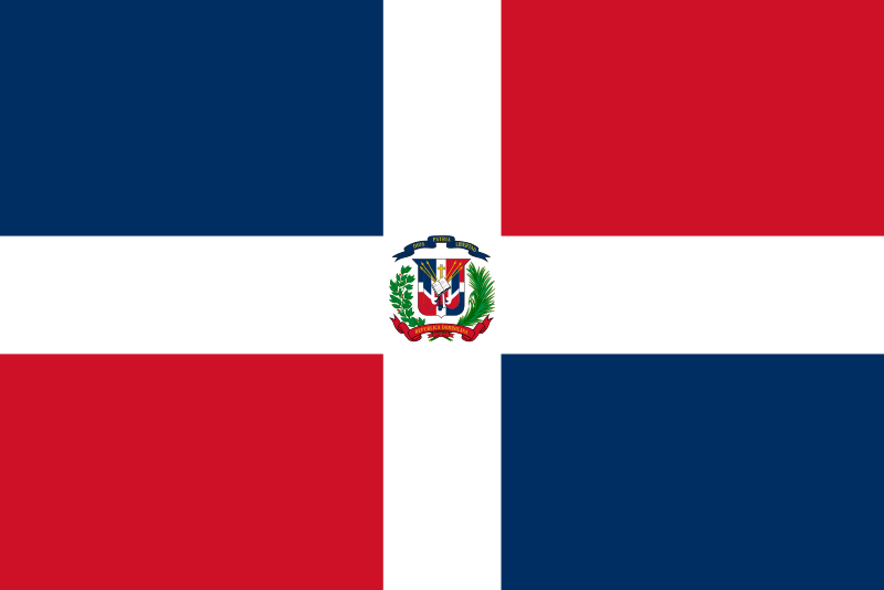 Bandeira da República Dominicana.